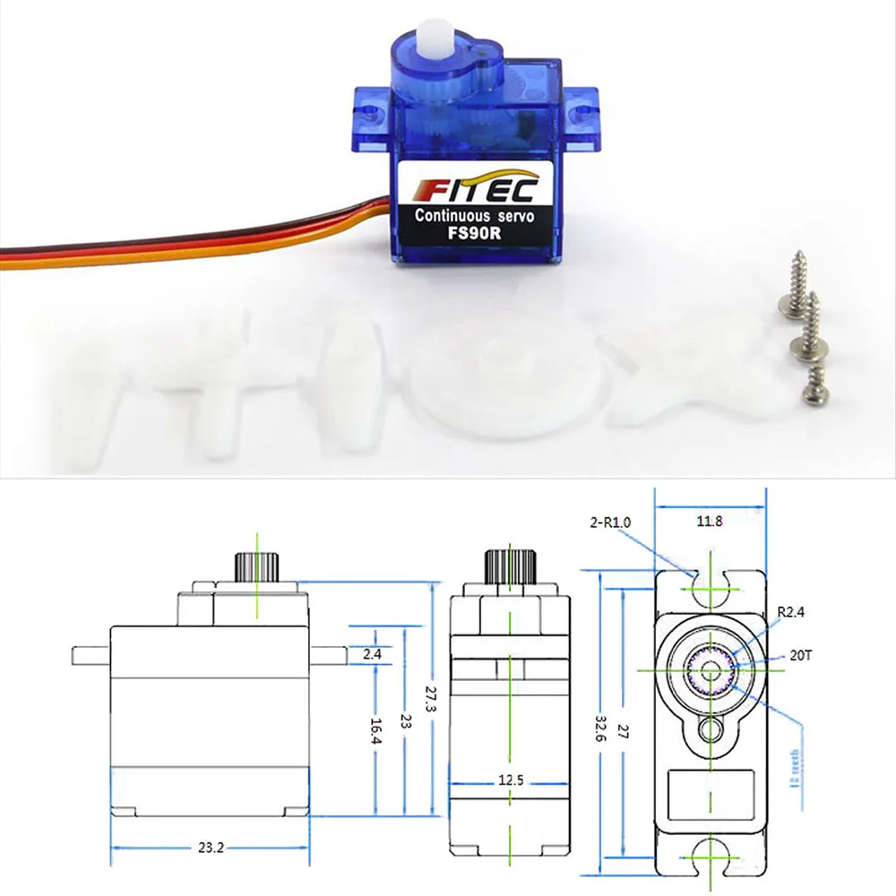 Feetech Mini FS90R Micro Servo – Rc Helicopter Parts recenzja i cena